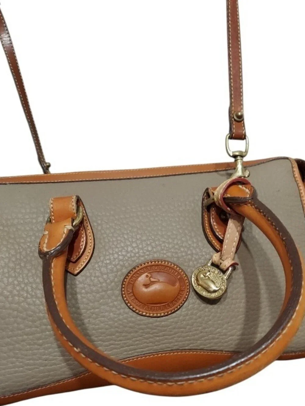 Dooney & Boutke Vintage All Weather Leather Satchel With Shoulder Strap